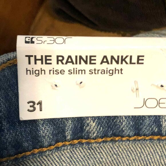 NWT JOE'S JEANS Raine High Rise Straight Ankle Stretch Vintage Blue 31 MSRP $198 - Picture 9 of 9
